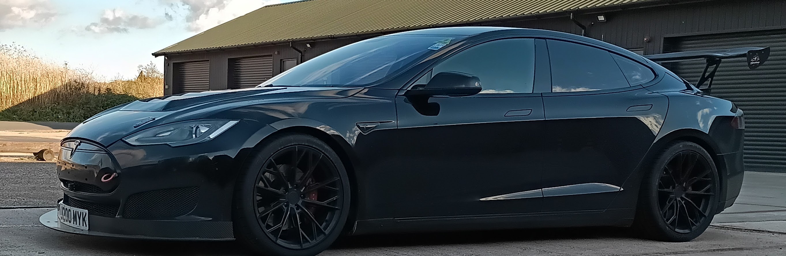 Tesla Model S Track Side Stance